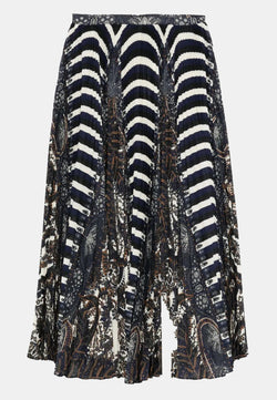 Shayna High Waist Pleated Midi Skirt