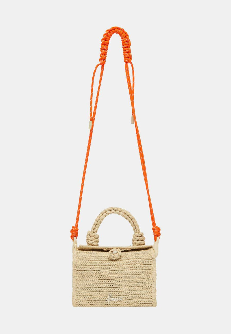 Sunlit Raffia Box Cross Body