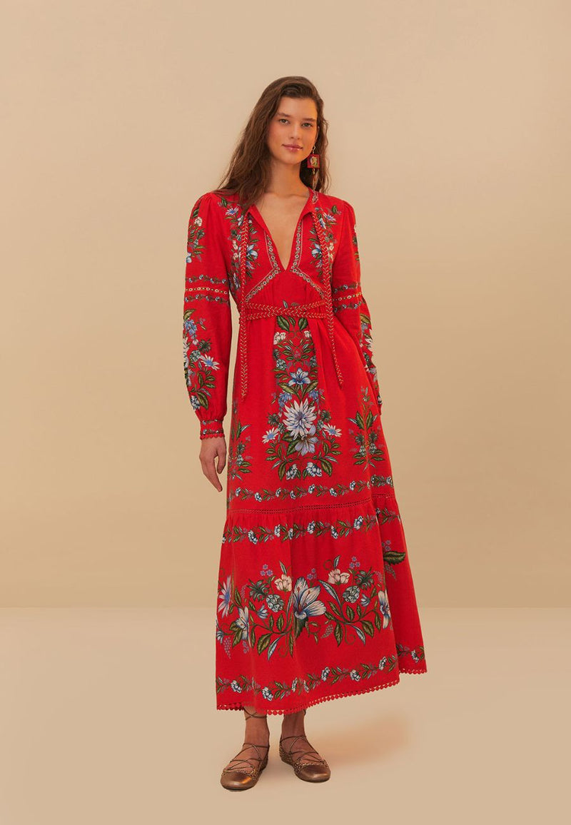 Sweet Bloom Bouquet Midi Dress