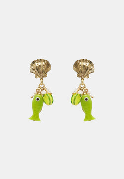Tesori Fish Charm Drop Earring