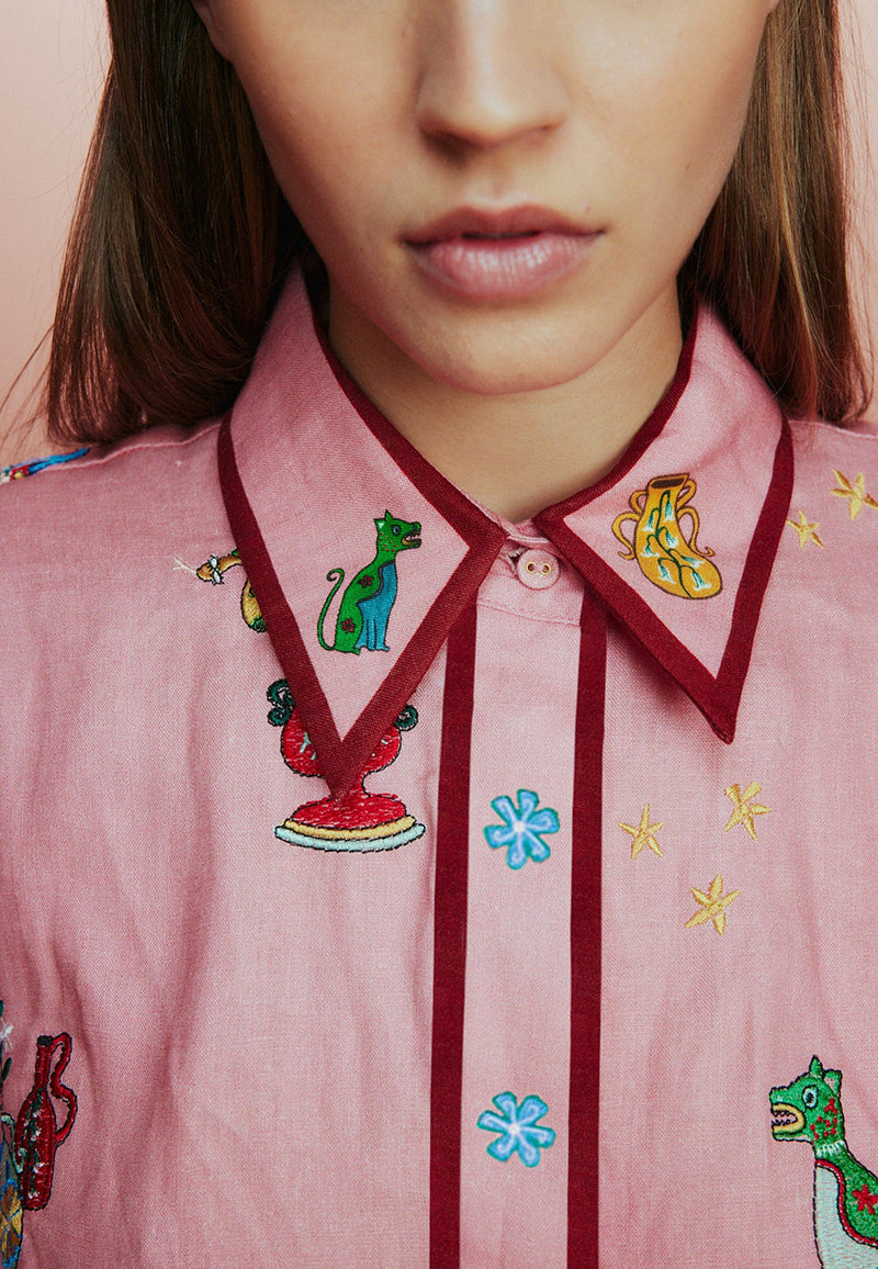 Timmy Embroidered Mini Dress
