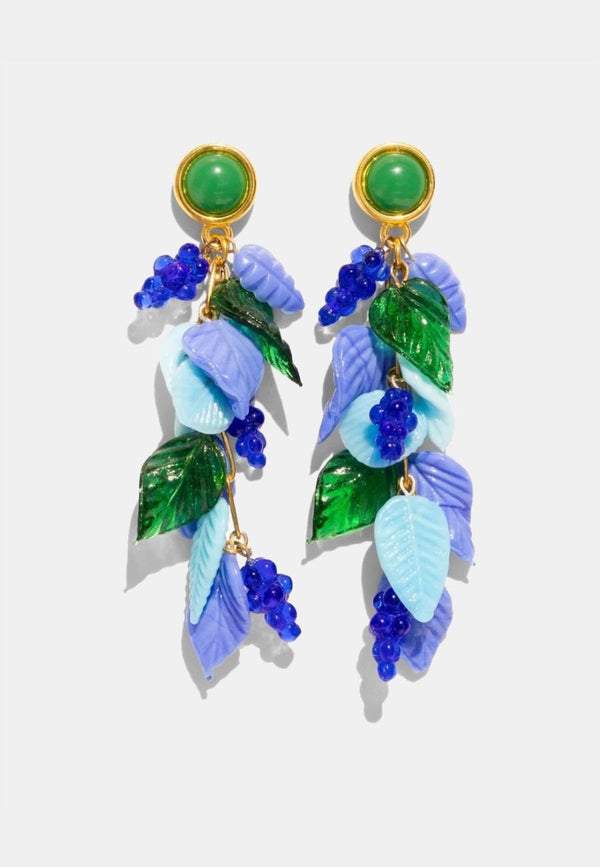 Tutti Frutti Blue Dangle Earrings