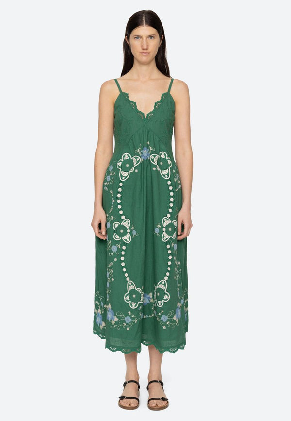 Vesna Embroidery Slip Dress