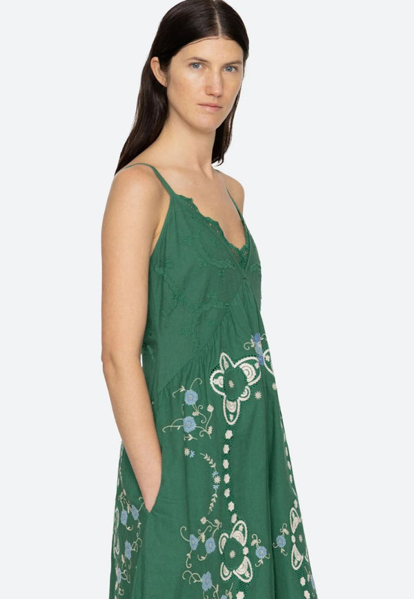 Vesna Embroidery Slip Dress