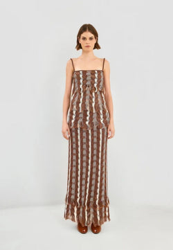 Virgo Mesh Midi Skirt