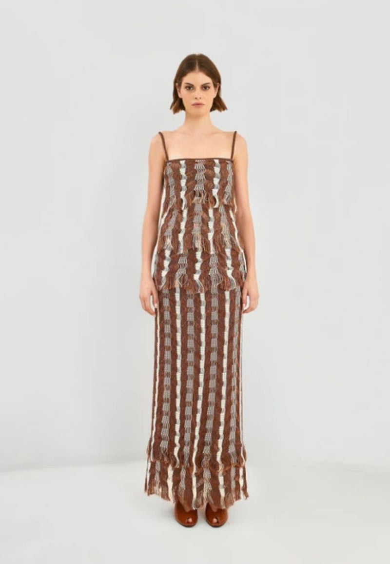 Virgo Mesh Midi Skirt