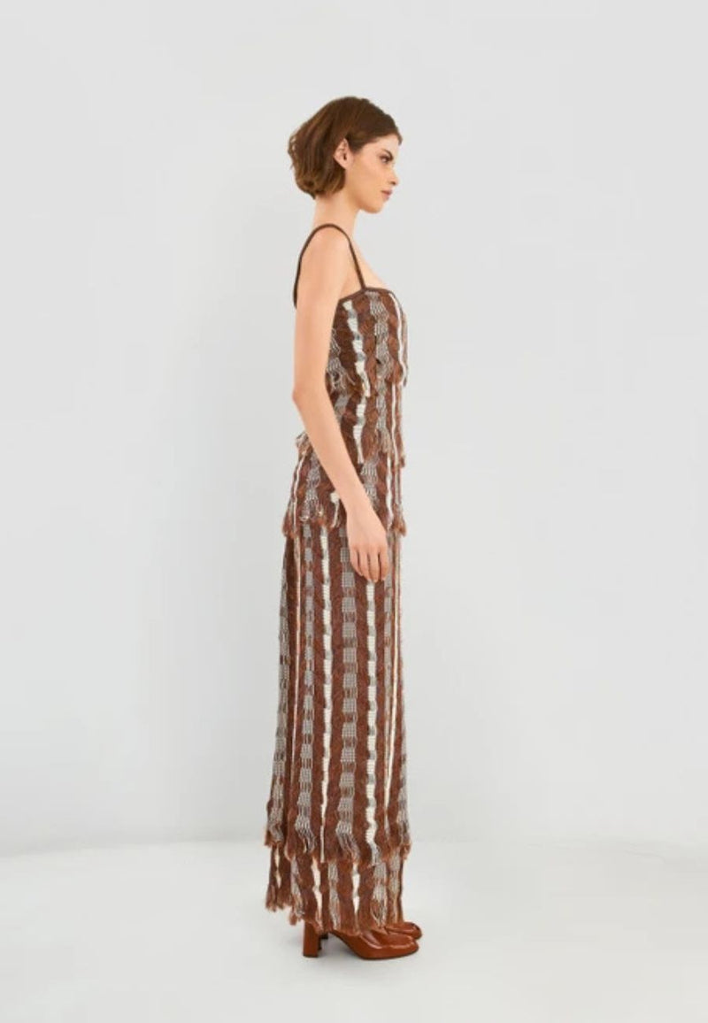 Virgo Mesh Midi Skirt