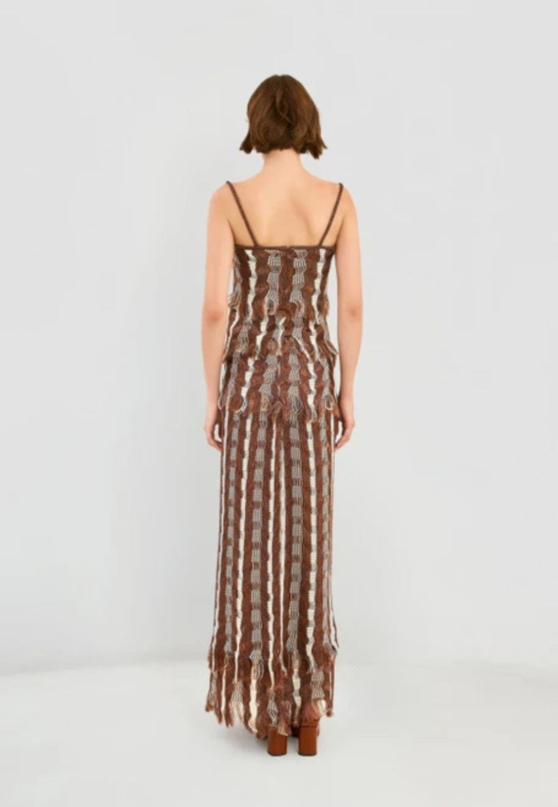 Virgo Mesh Midi Skirt