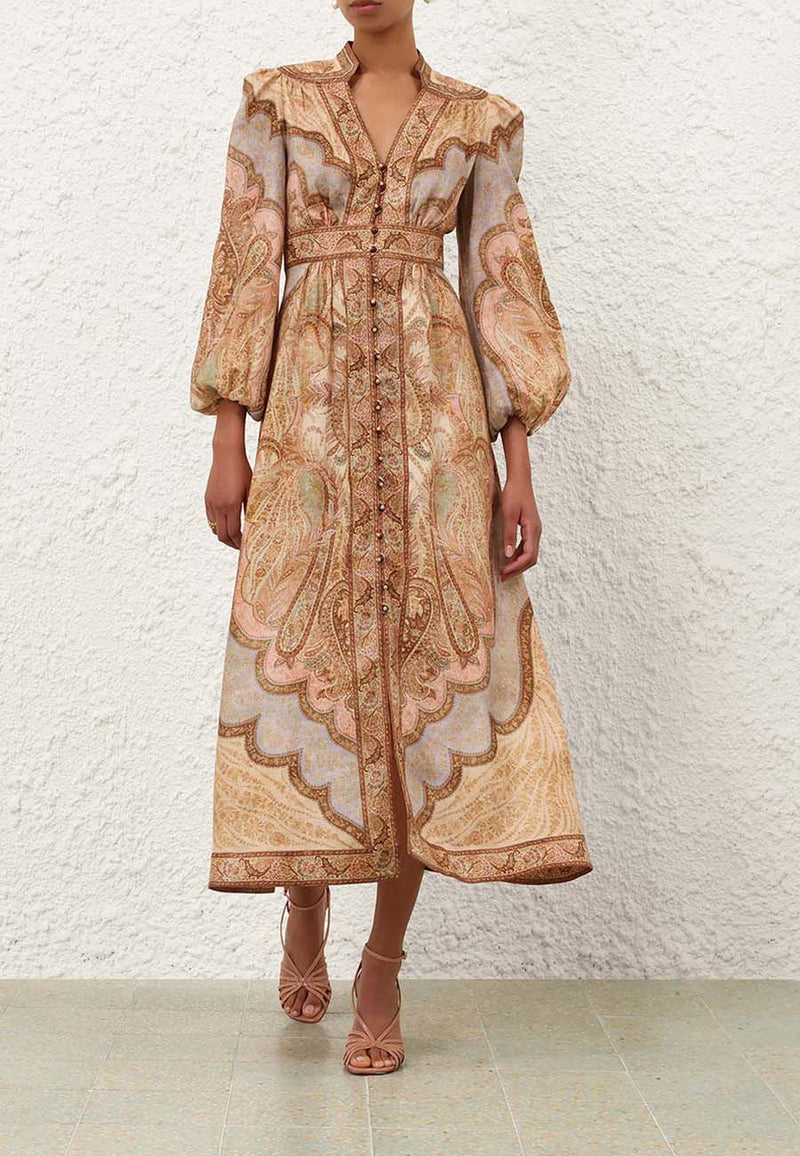 Wanderlust Plunge Midi Dress