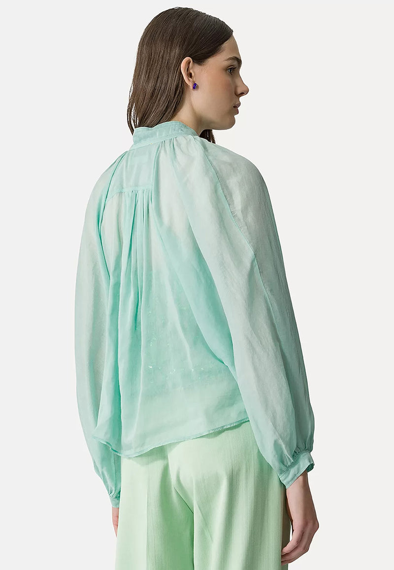 Cotton Silk Voile Bohemian Shirt