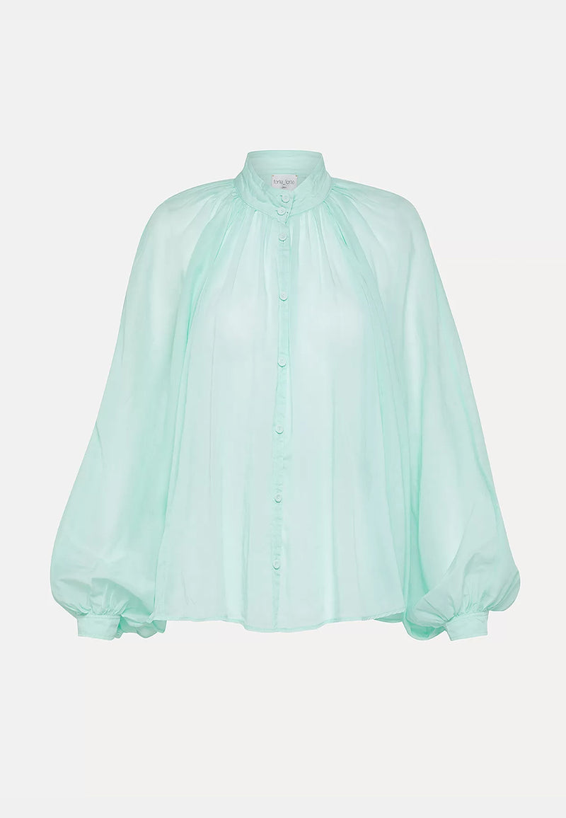 Cotton Silk Voile Bohemian Shirt