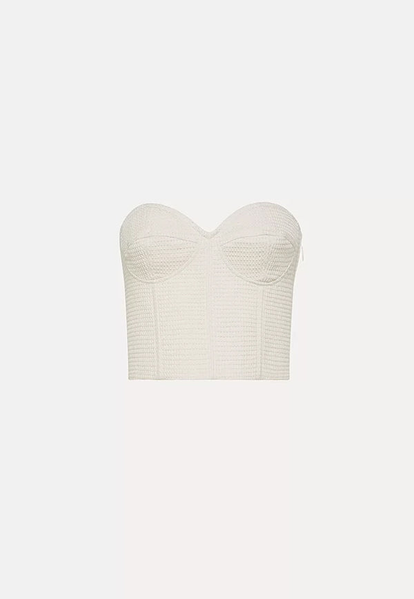 Chic Waffle Cotton Bustier