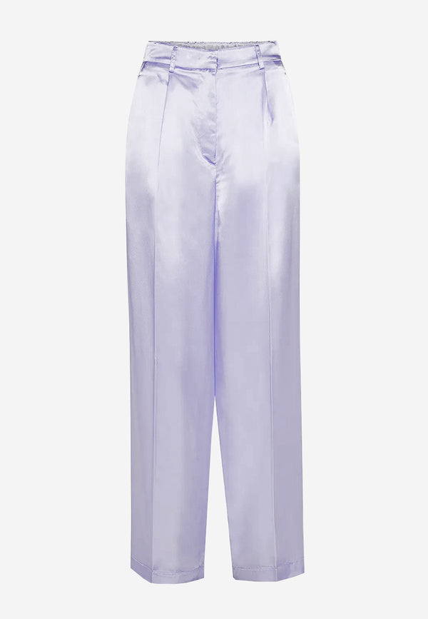 Satin high waist pants