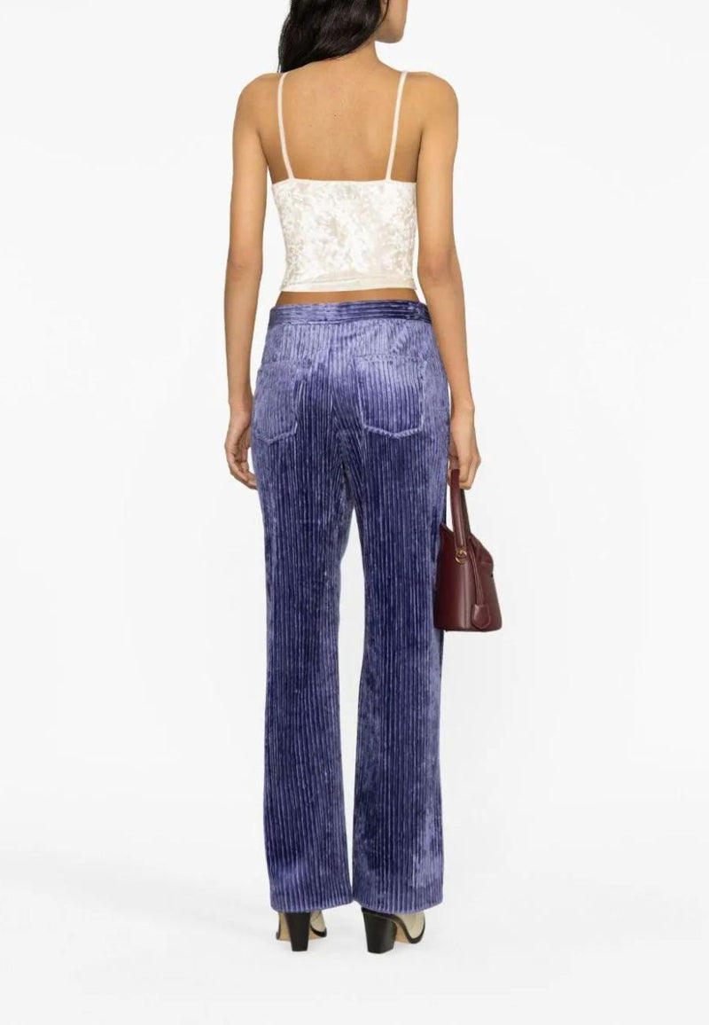 Moir' stretch velvet top