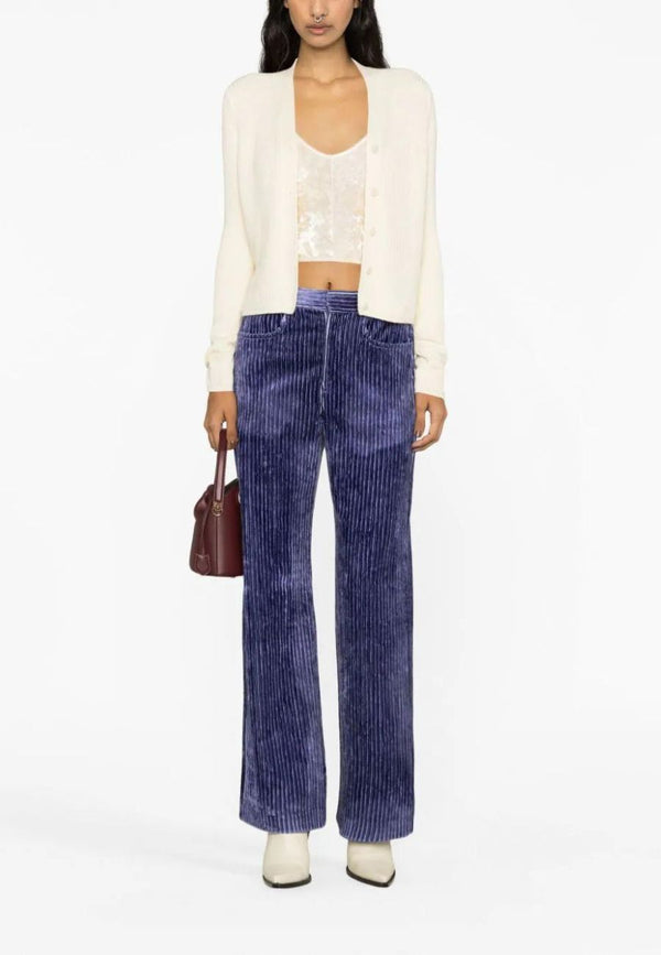 Moir' stretch velvet top