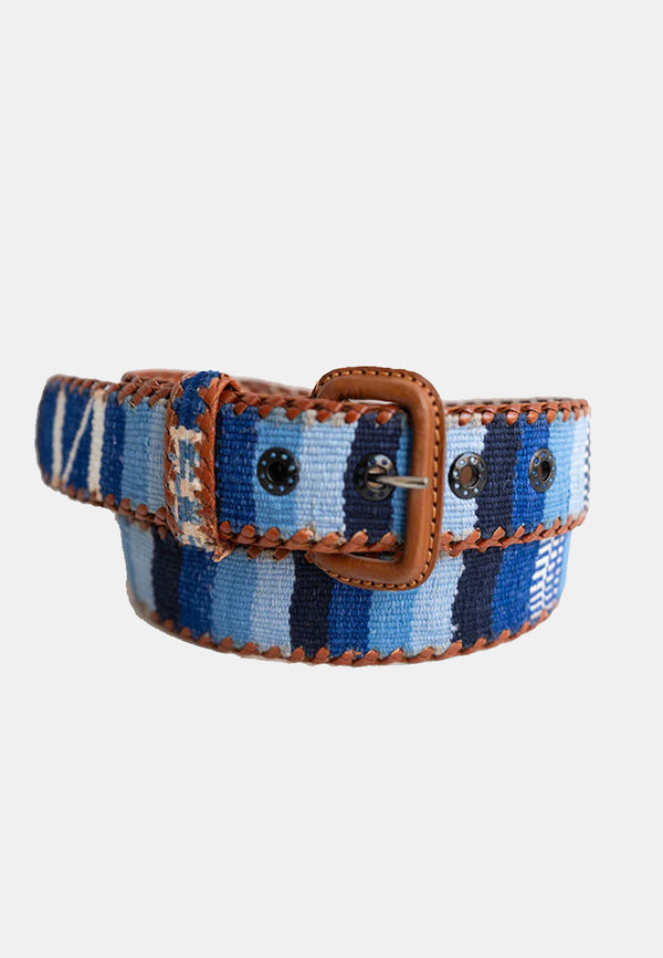 Cinturon Maya Azul Cebra Belt