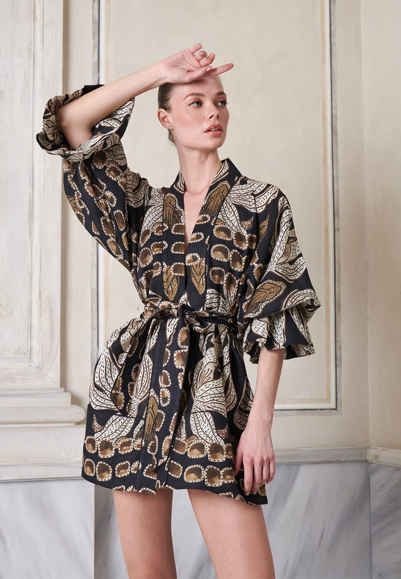 Eva noir short kaftan