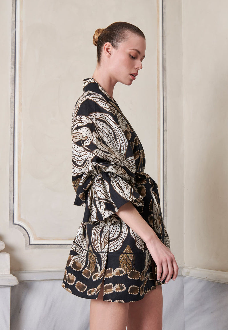 Eva noir short kaftan