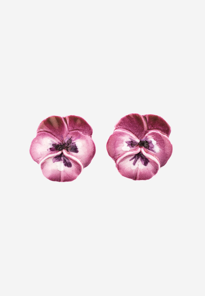 Figs and flowers stud earrings