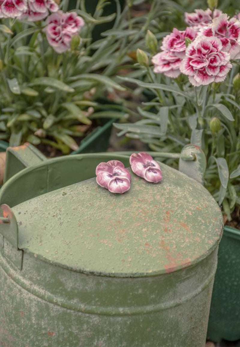 Figs and flowers stud earrings
