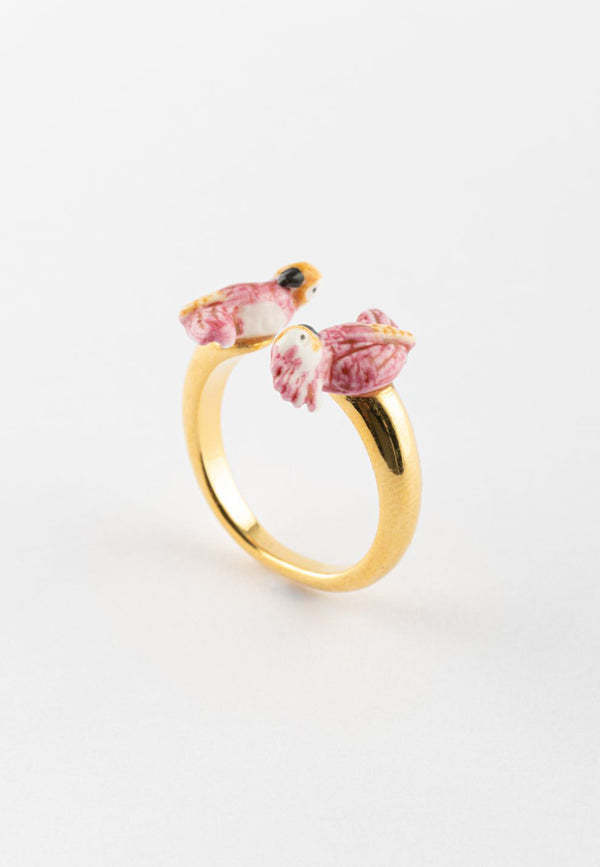 Pink Cockatoo Face-To-Face Ring - Vibration