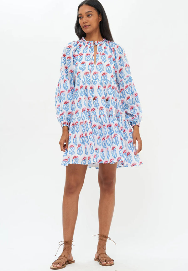 Balloon sleeve short dress