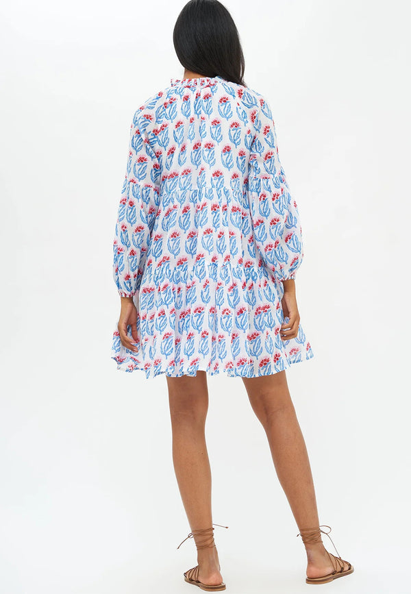 Balloon sleeve short dress