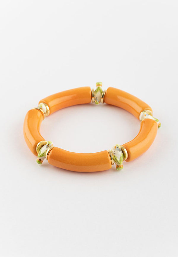 Budgerigars Chunky Orange bracelet - Poésie