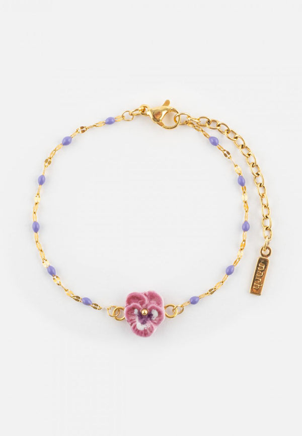 Figs & Flowers Pansy bracelet