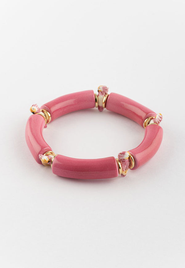 Pink cockatoos Chunky bracelet