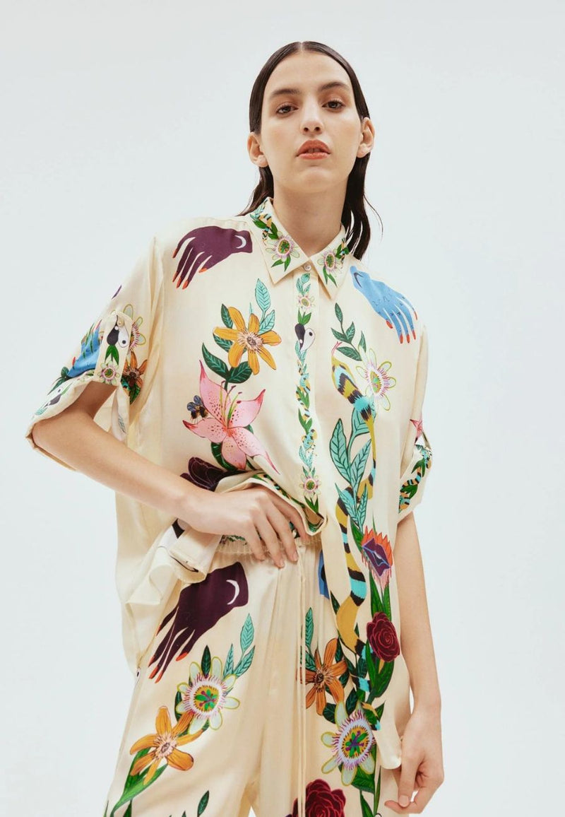 Meagan Oversized Silk Skirt