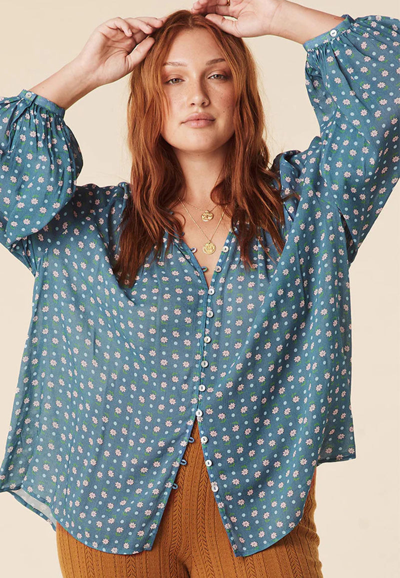Yellow rose blouse