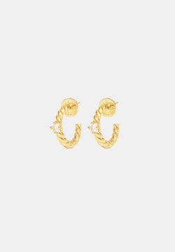 Thin Twist Hoops