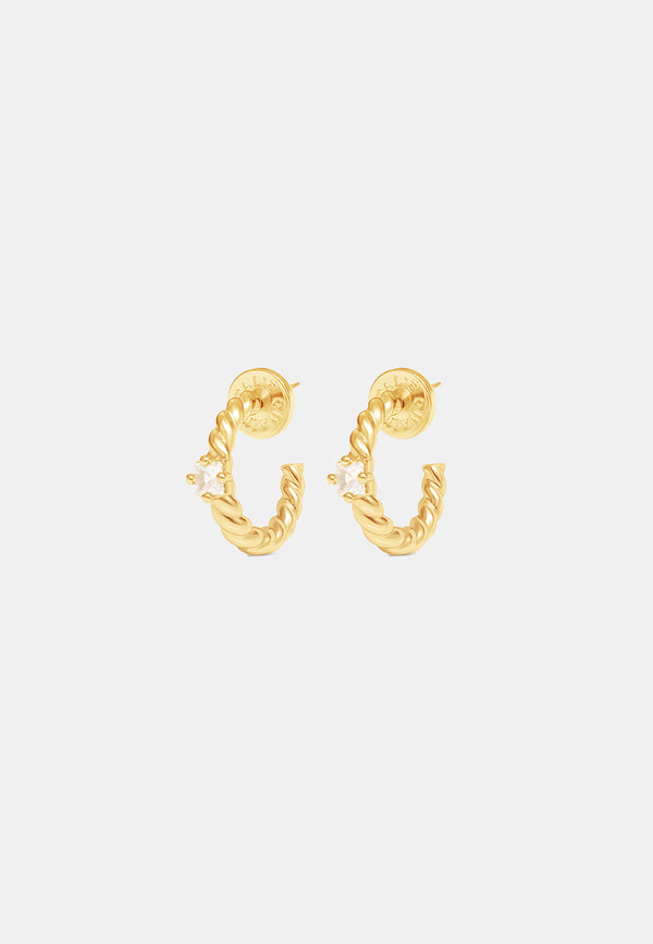 Thin Twist Hoops