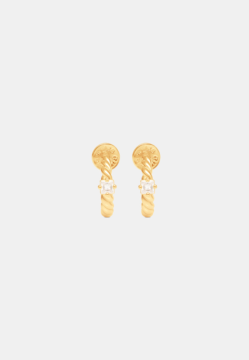 Thin Twist Hoops