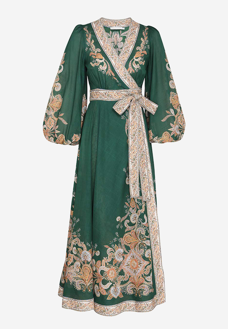 Devi wrap midi dress