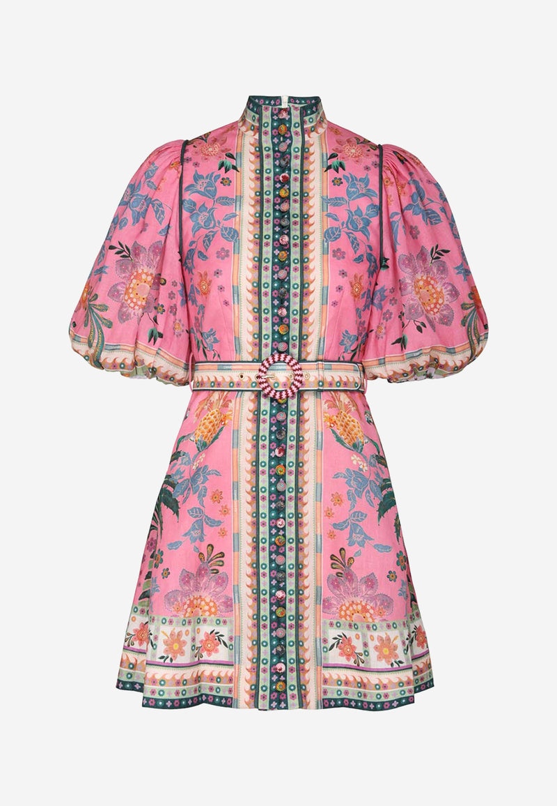 Ginger buttoned mini dress