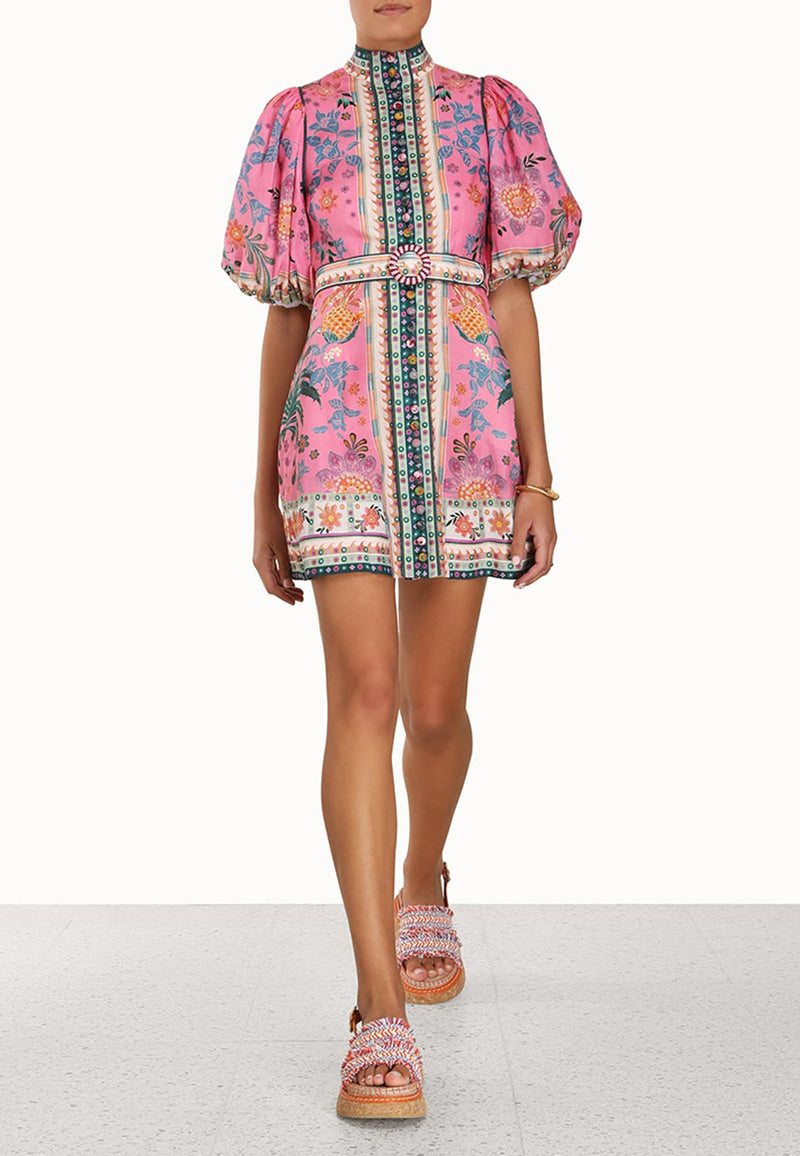 Ginger buttoned mini dress