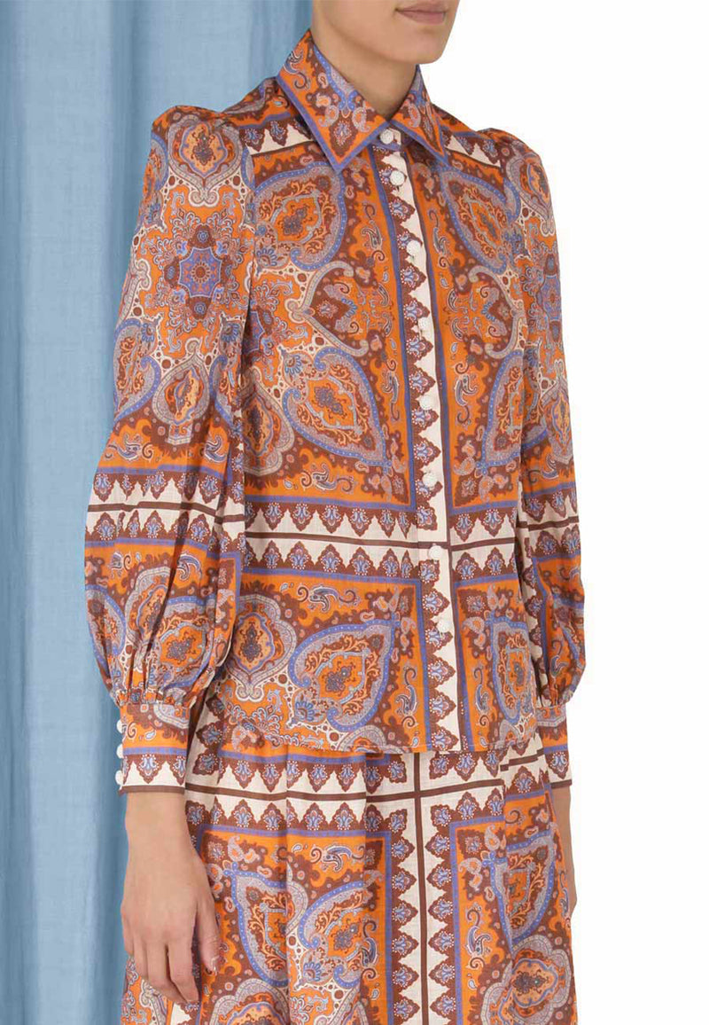 Halcyon blouson blouse