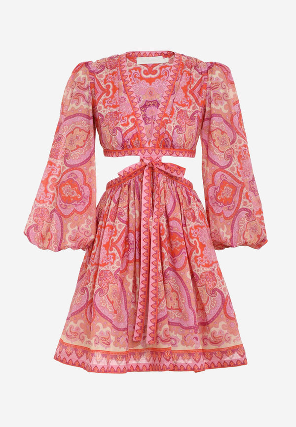 Halcyon tie front mini dress