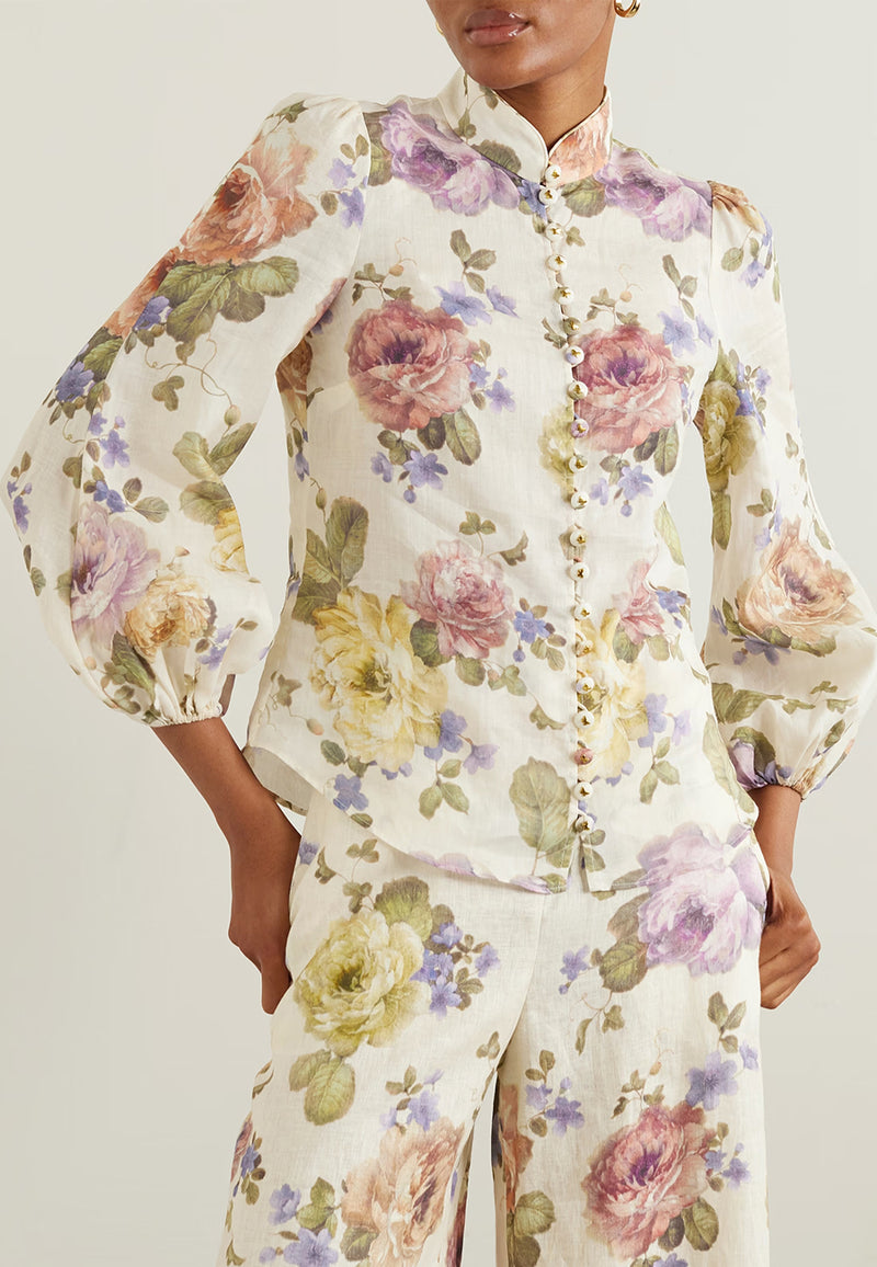 Luminosity buttoned blouse