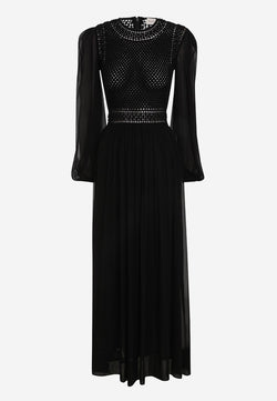 Luminosity crochet bodice midi dress