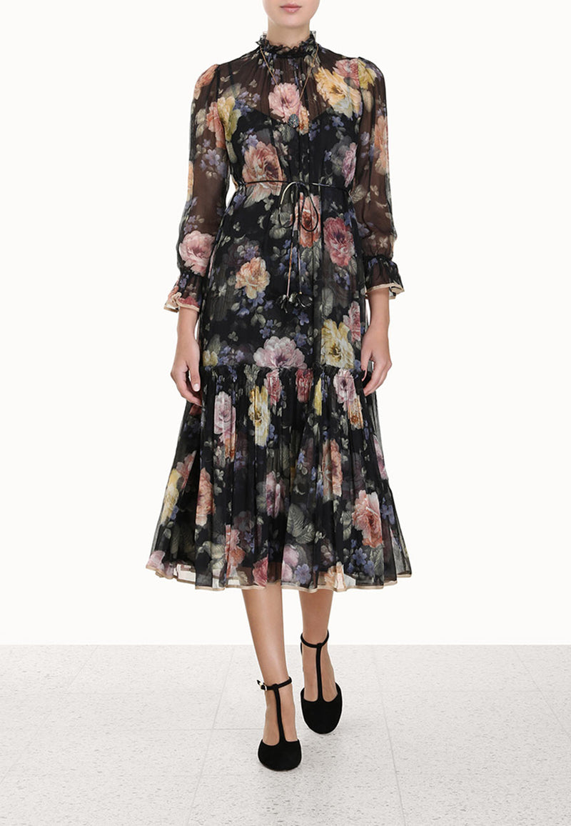 Luminosity tubular midi dress