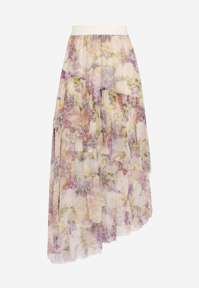 Lyrical asymmetric skirt