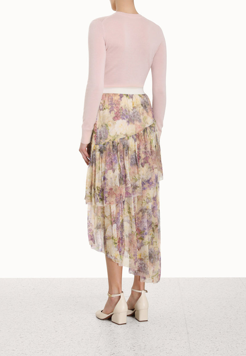 Lyrical asymmetric skirt