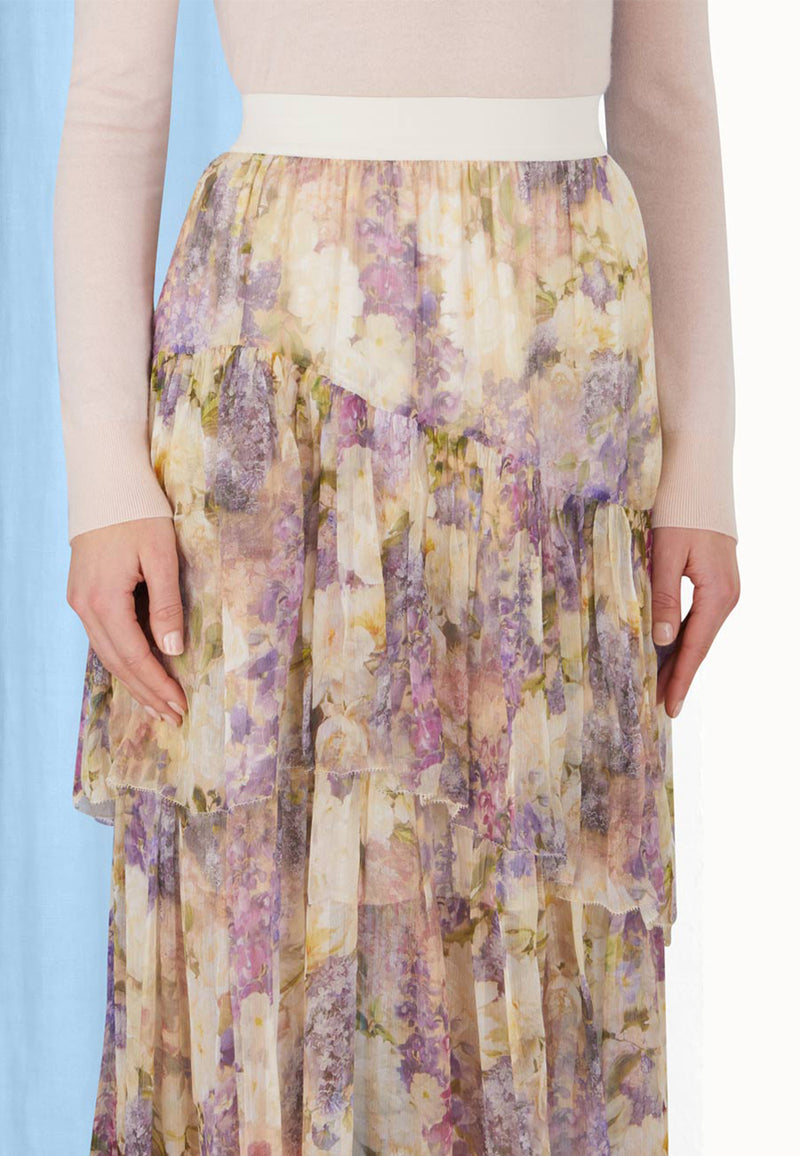 Lyrical asymmetric skirt