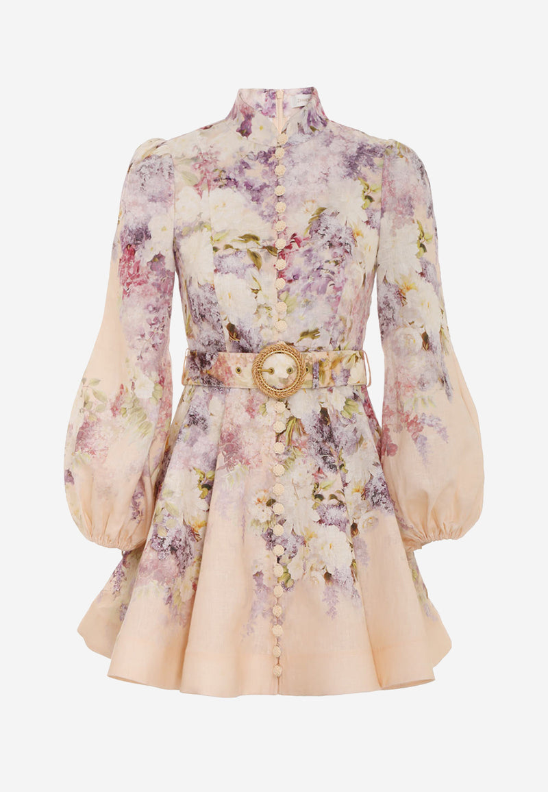 Lyrical buttoned mini dress