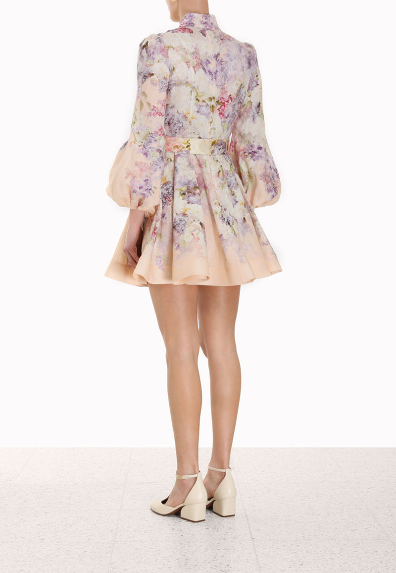 Lyrical buttoned mini dress
