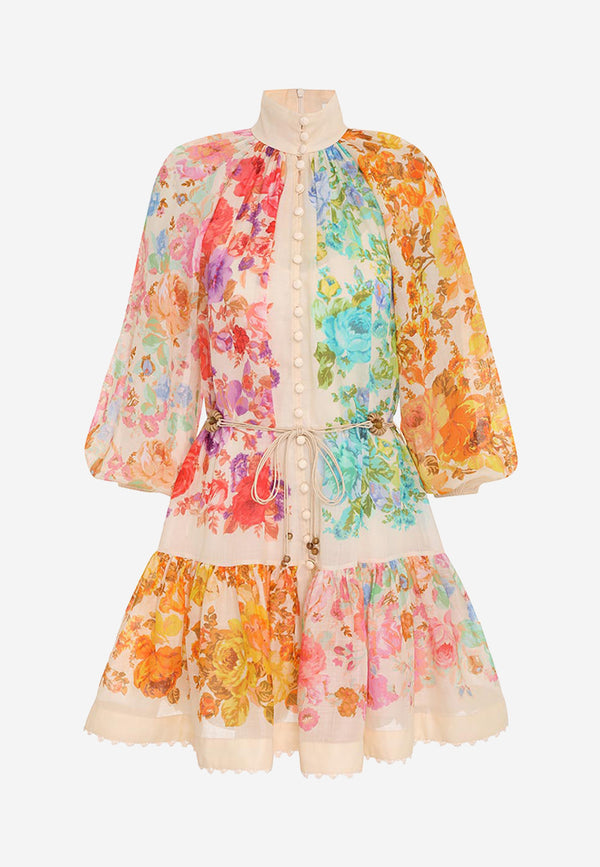 Raie lantern mini dress