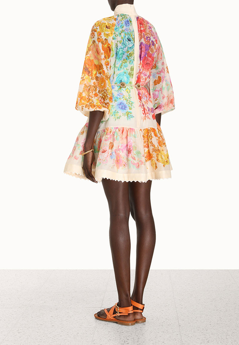 Raie lantern mini dress